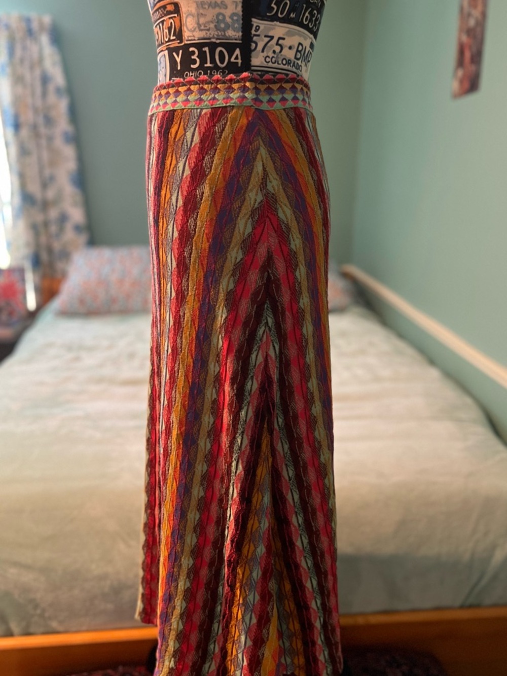 Aldo Martins Rainbow Multi-Stripe Textured Maxi Skirt - Picture 5 of 15